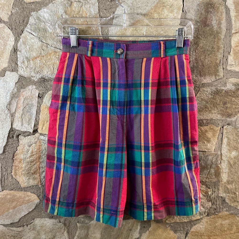 ❤️ Vintage Talbots Plaid High-Waisted Shorts ❤️
